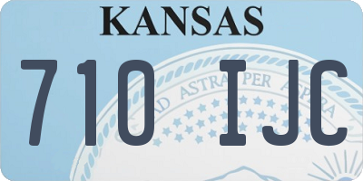 KS license plate 710IJC