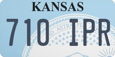 KS license plate 710IPR