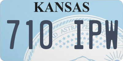 KS license plate 710IPW
