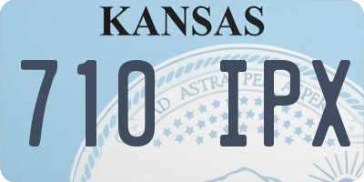 KS license plate 710IPX