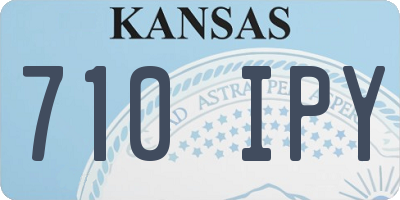 KS license plate 710IPY