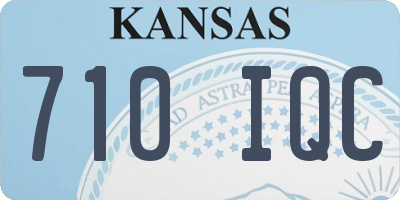 KS license plate 710IQC
