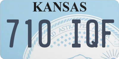 KS license plate 710IQF