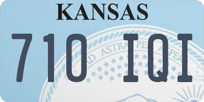 KS license plate 710IQI