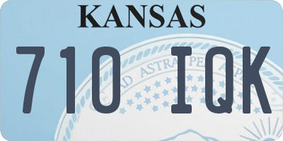 KS license plate 710IQK