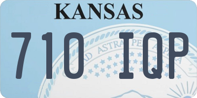 KS license plate 710IQP