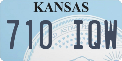 KS license plate 710IQW