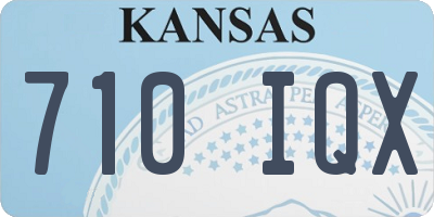 KS license plate 710IQX