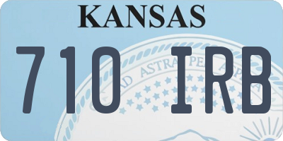 KS license plate 710IRB