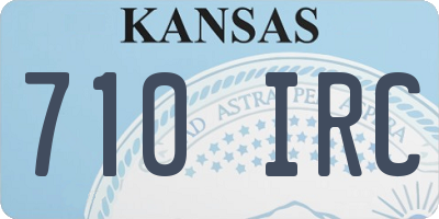 KS license plate 710IRC