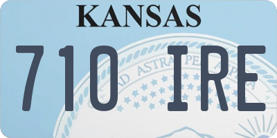 KS license plate 710IRE