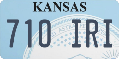 KS license plate 710IRI
