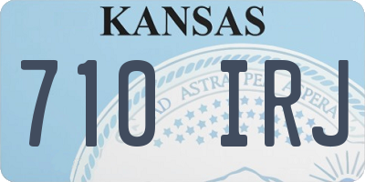 KS license plate 710IRJ