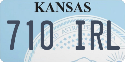 KS license plate 710IRL