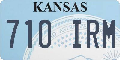 KS license plate 710IRM