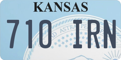 KS license plate 710IRN