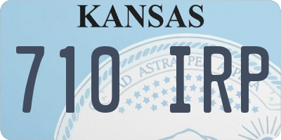 KS license plate 710IRP