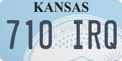 KS license plate 710IRQ