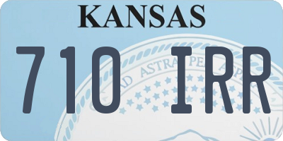 KS license plate 710IRR