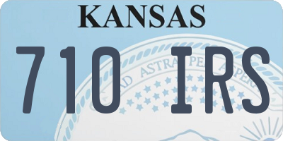 KS license plate 710IRS