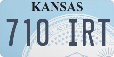 KS license plate 710IRT