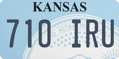 KS license plate 710IRU