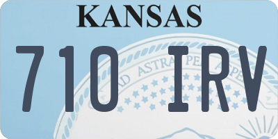 KS license plate 710IRV