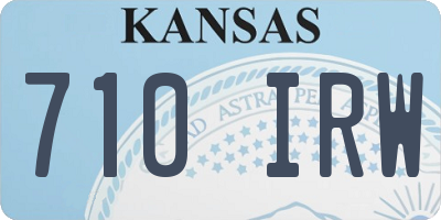 KS license plate 710IRW