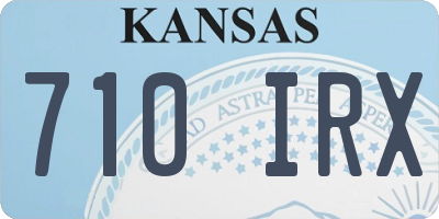 KS license plate 710IRX