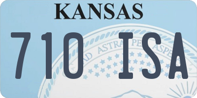 KS license plate 710ISA