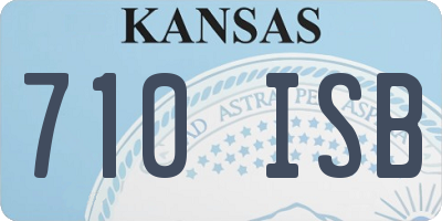 KS license plate 710ISB