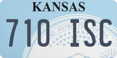 KS license plate 710ISC