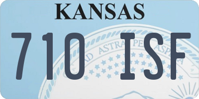 KS license plate 710ISF