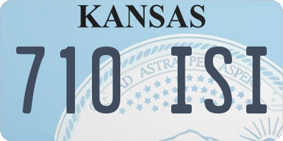 KS license plate 710ISI