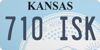 KS license plate 710ISK