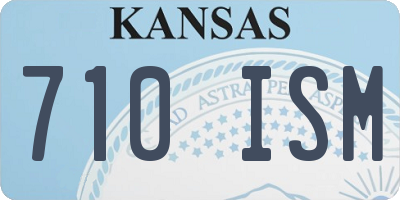 KS license plate 710ISM