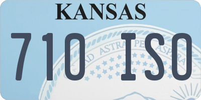 KS license plate 710ISO