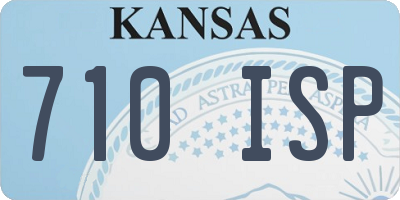 KS license plate 710ISP