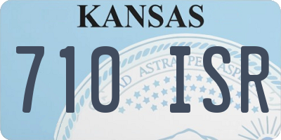 KS license plate 710ISR