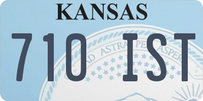 KS license plate 710IST