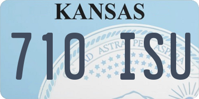 KS license plate 710ISU
