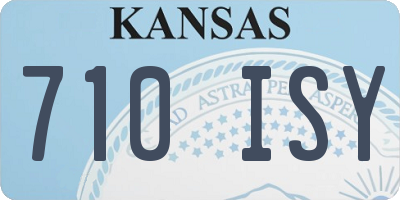 KS license plate 710ISY