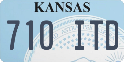 KS license plate 710ITD