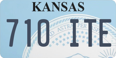 KS license plate 710ITE