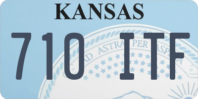 KS license plate 710ITF