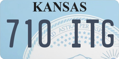 KS license plate 710ITG