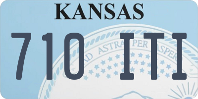 KS license plate 710ITI