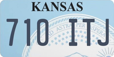 KS license plate 710ITJ