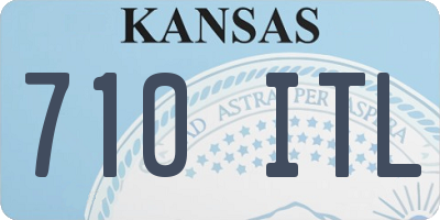 KS license plate 710ITL