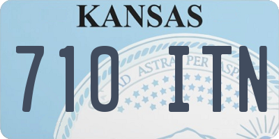 KS license plate 710ITN